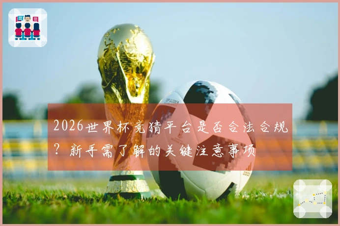 2026世界杯竞猜平台是否合法合规？新手需了解的关键注意事项